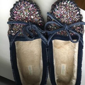 Crewcuts Glitter Moc-Slippers